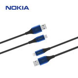 Nokia Pro Cable P8201A Combo (Blue) - Lightning & Type C cable (1.25m)