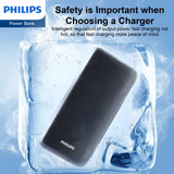 Philips Mobile Battery Power Bank 10,000mAh PD High capacity Lightweight Fasr-charging Two USB ports for simultaneous charging of two devices Compatible with various iPhone iPad Android DLP1813