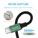 Nokia Pro Type-C Cable P8201A (Green) - 2m -  USB-A to USB-C