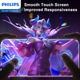 Philips HD Clear Glass Screen Protector Film for iPhone 15 Pro, Tempered Glass Explosion-proof Nano Coated Filter Anti-Oil Anti-Shatter Anti-Fingerprint Full Coverage Hardness 9H DLK1209
