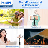 Philips Flexible Tripod Holder Stand Selfie Stick with Bluetooth Remote For iPhone DLK3617N