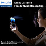 Philips Privacy Glass Screen Protector Film for Apple iPhone 15, Tempered Glass Anti-Spy Anti-Peeping Explosion-proof Nano Coated Filter Anti-Oil Anti-Fingerprint¡ Full Coverage Hardness 9H DLK5507