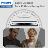 Philips Privacy Glass Screen Protector Film for Apple iPhone 15 Pro, Tempered Glass Anti-Spy Anti-Peeping Explosion-proof Nano Coated Filter Anti-Oil Anti-Fingerprint¡ Full Coverage Hardness 9H DLK5509