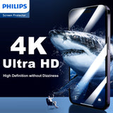 Philips HD Ceramic Screen Protector Film for iPhone 15 Pro Max, TPU Flexible Clear Explosion-proof Nano Coated Filter Anti-Oil Anti-Shatter Anti-Fingerprint Full Coverage Hardness 9H DLK7110