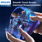 Philips HD Ceramic Screen Protector Film for iPhone 15 Pro Max, TPU Flexible Clear Explosion-proof Nano Coated Filter Anti-Oil Anti-Shatter Anti-Fingerprint Full Coverage Hardness 9H DLK7110
