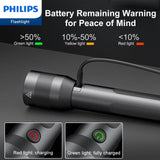 Philips Rechargeable LED Flashlights High Lumens, Adjustable Focus, 1000 Lumens Bright Powerful Handheld Flash Light, 5 Modes Flash Lights for Camping, Emergency, Hiking, Black SFL3601R