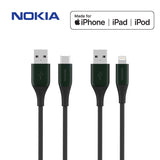 Nokia Pro Cable P8200 Combo (Green) - Lightning & Type C-C Cable (1.25m)